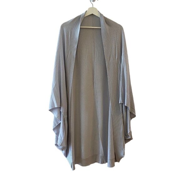 Lululemon Light Gray Stillness Wrap Shrug Cardigan Cocoon Viscose Silk One Size - Picture 1 of 12
